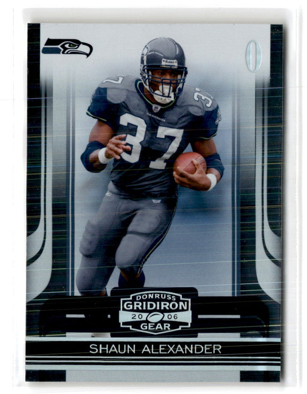 2006 Donruss Gridiron Gear Silver Holofoil X's Shaun Alexander #91 006/250