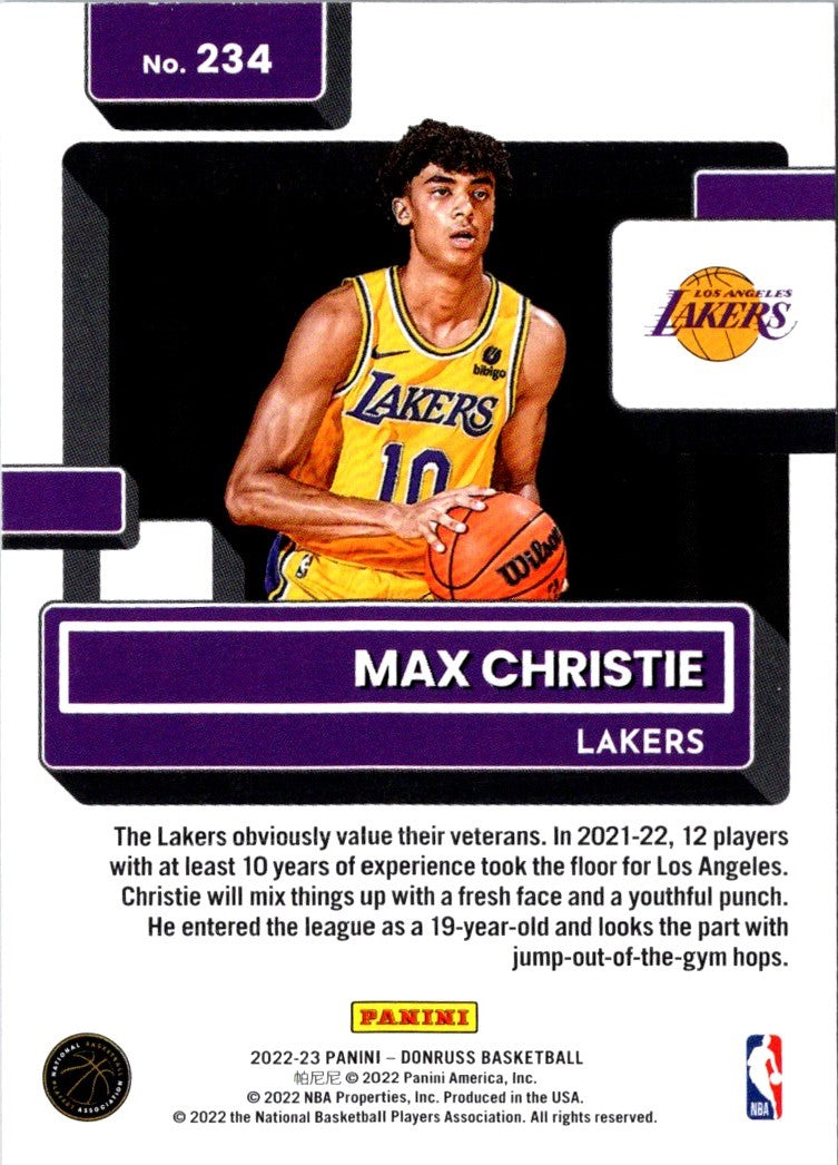 2022 Donruss Rated Rookies Max Christie