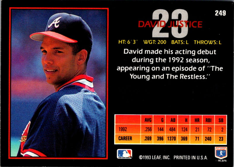 1993 Triple Play David Justice