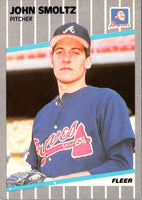1989 Fleer John Smoltz #602 Rookie