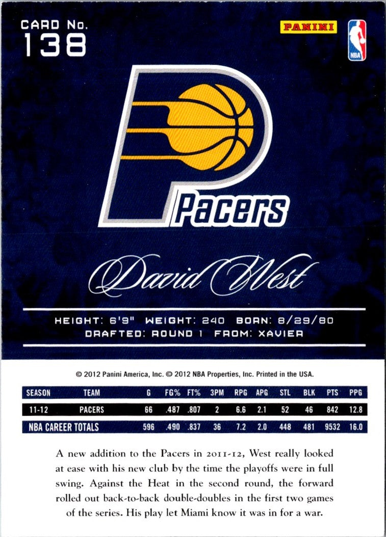 2012 Panini Prestige David West