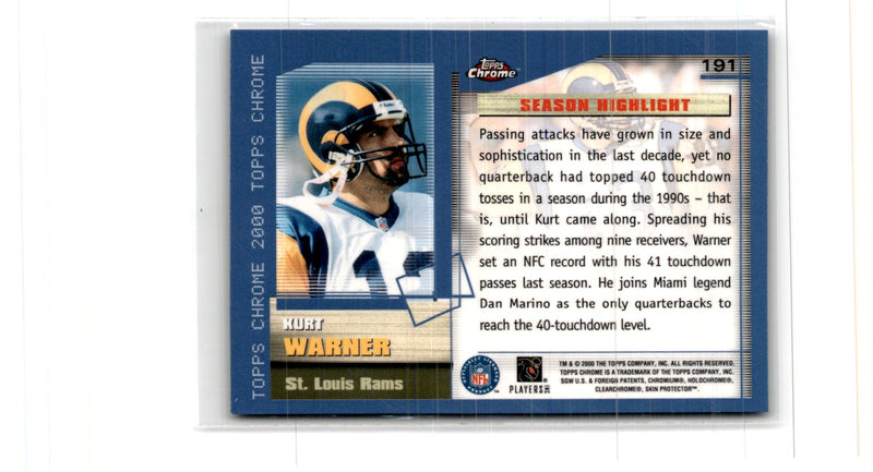 2000 Topps Chrome Kurt Warner