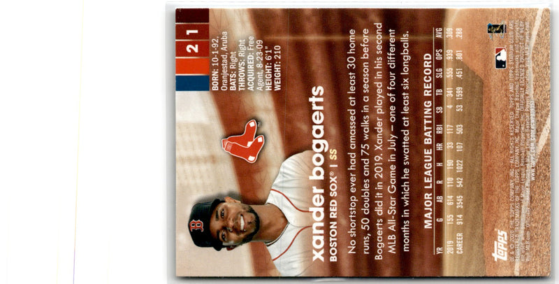 2020 Topps Xander Bogaerts