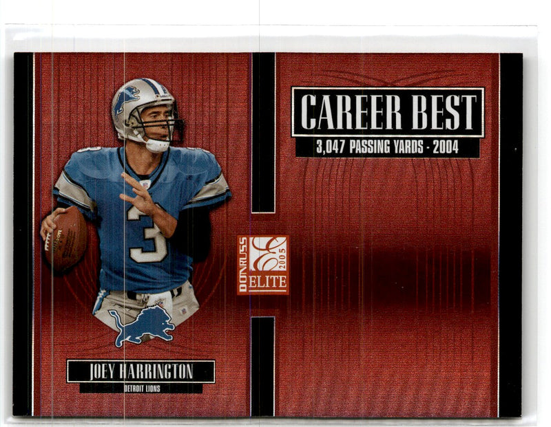 2005 Donruss Elite Career Best Red Joey Harrington