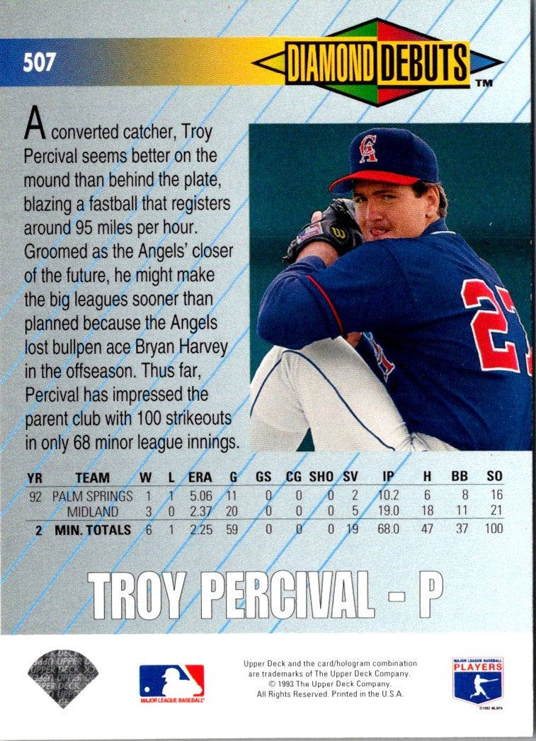 1993 Upper Deck Gold Hologram Troy Percival