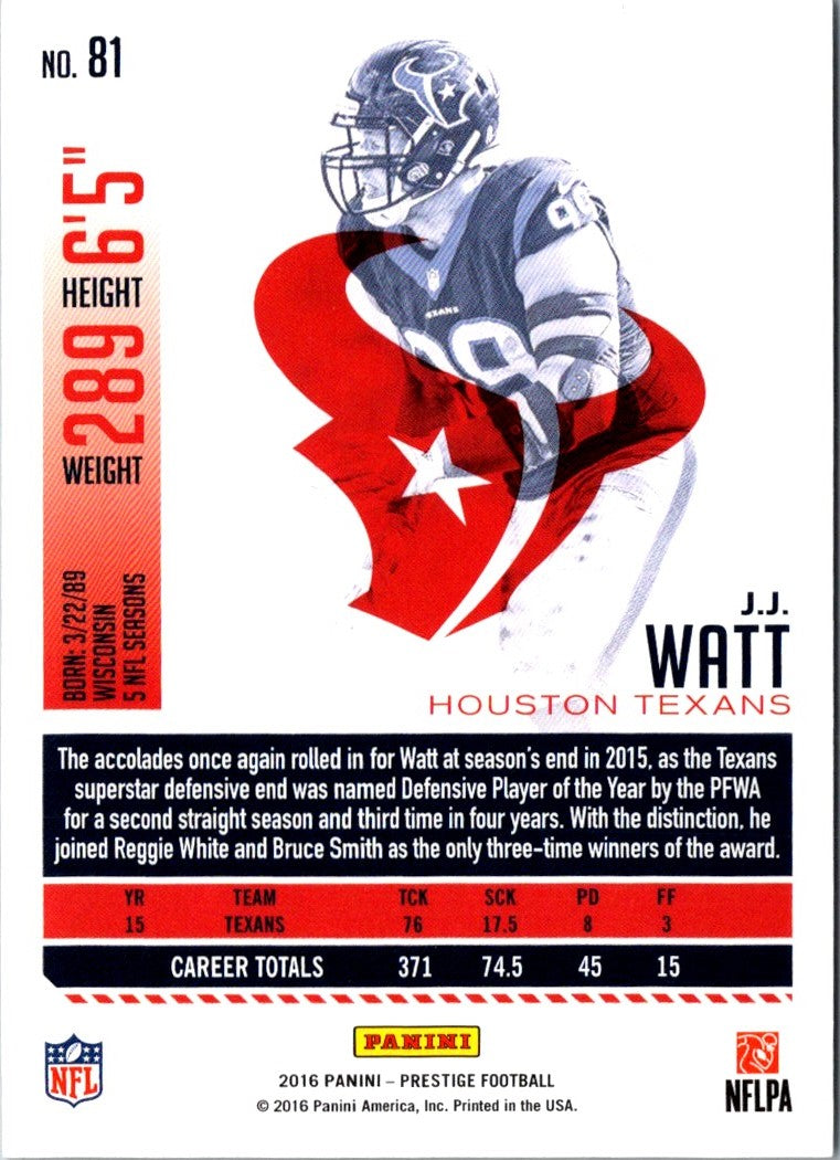 2016 Panini Prestige J.J. Watt