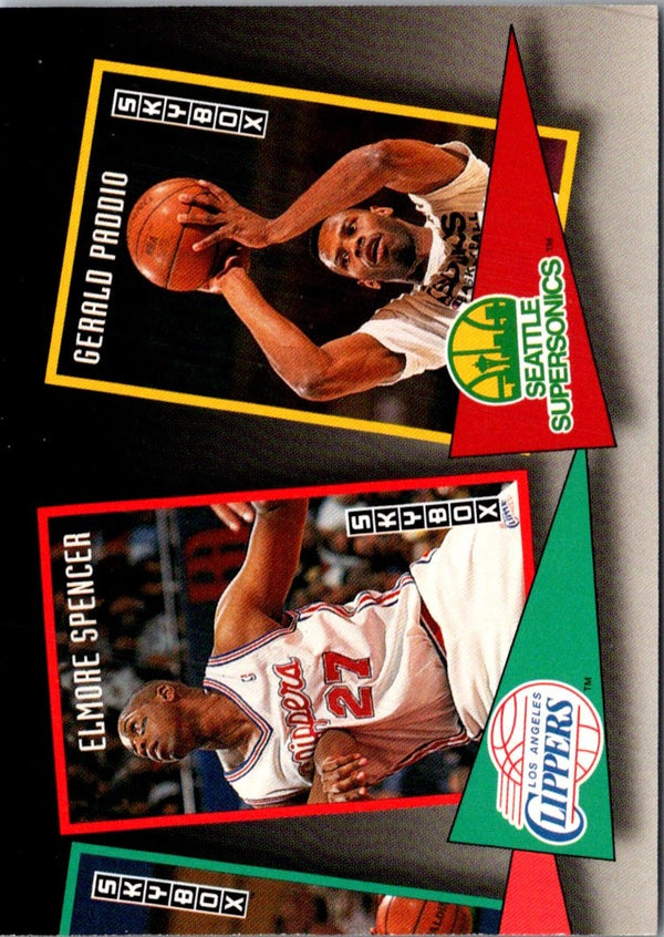 1992 SkyBox School Ties Elmore Spencer/Gerald Paddio #ST15