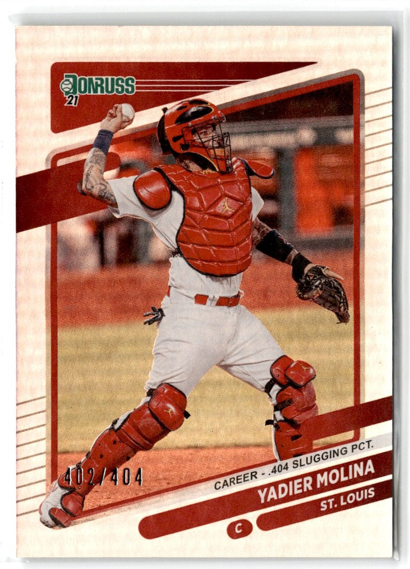 2021 Donruss Career Stat Line Yadier Molina