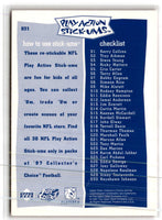 1997 Collector's Choice Stick-Ums Marcus Allen #S21