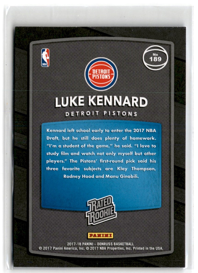 2017 Donruss Optic Blue Velocity Luke Kennard