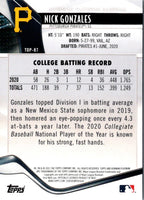 2021 Bowman Platinum Top Prospects Nick Gonzales #TOP-87