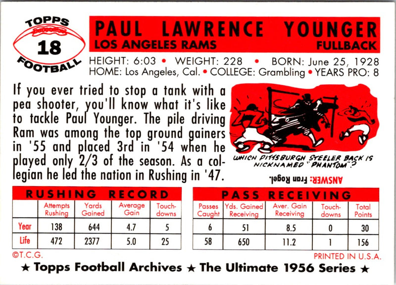 1994 Topps Archives 1956 Paul Younger