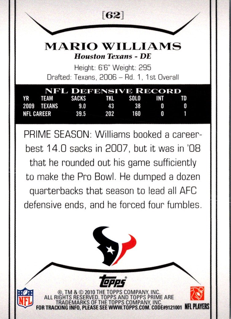 2010 Topps Prime Mario Williams