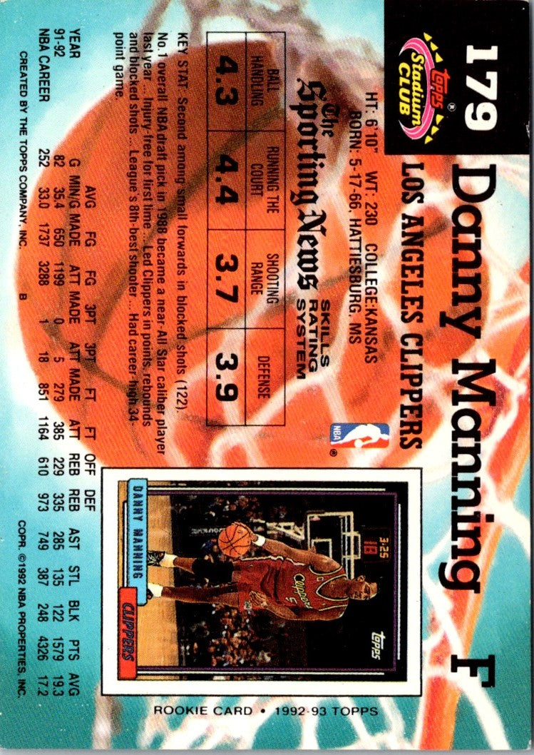 1992 Stadium Club Members Only Danny Manning
