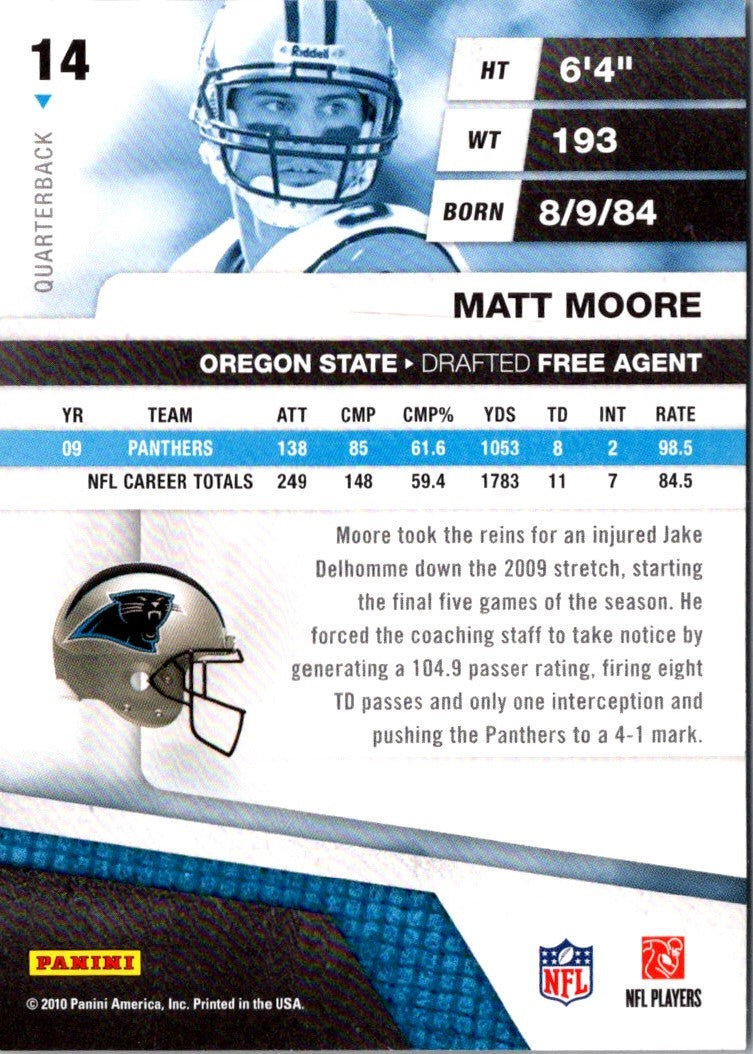 2010 Panini Absolute Memorabilia Matt Moore