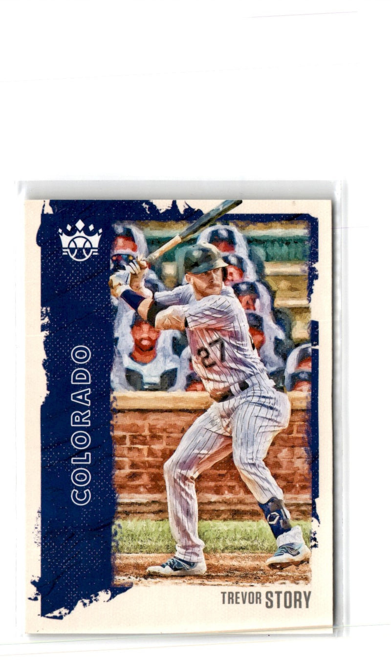 2021 Panini Diamond Kings Blue Trevor Story