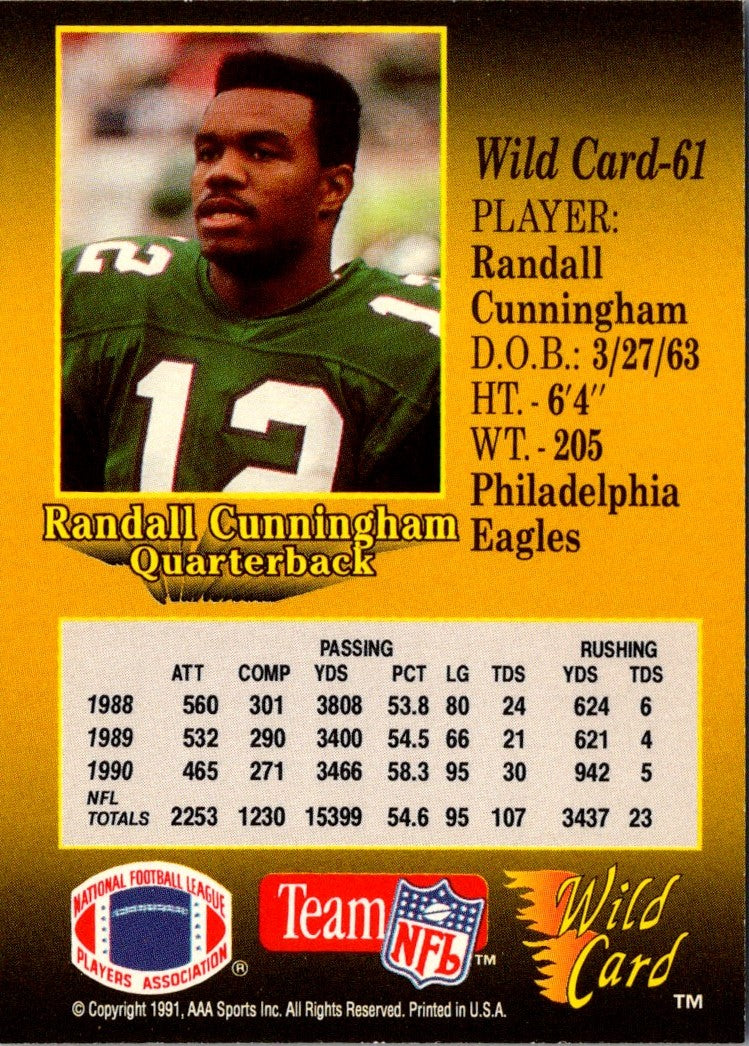 1991 Wild Card Randall Cunningham