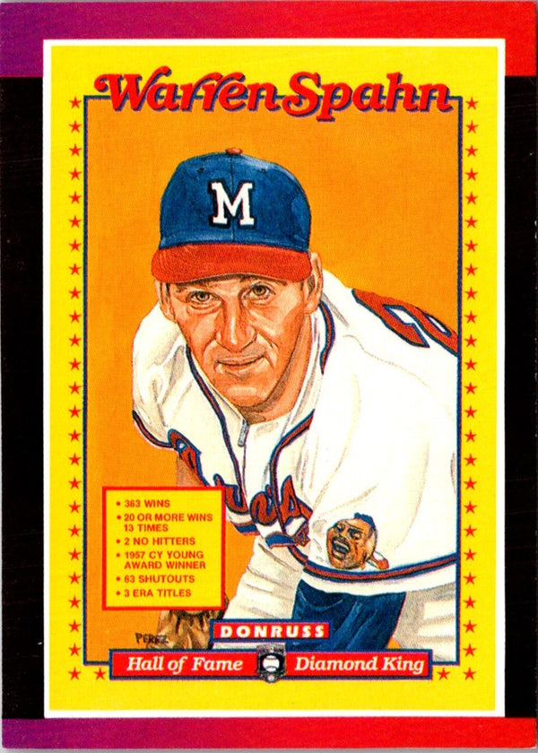 1989 Donruss Warren Spahn Puzzle #588