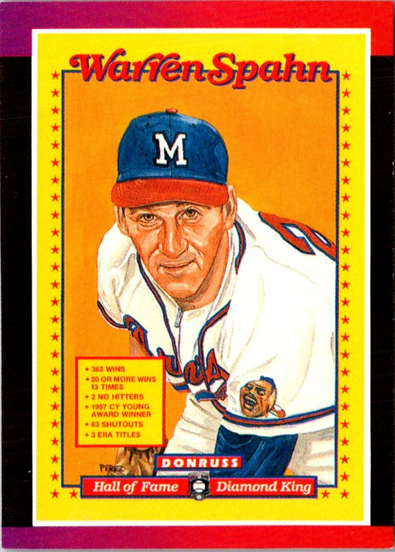 1989 Donruss Warren Spahn Puzzle #588