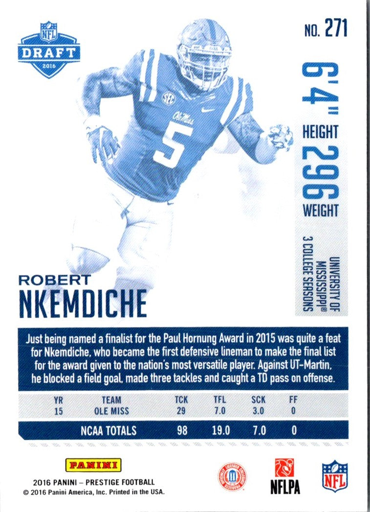 2016 Panini Prestige Xtra Points - Blue Robert Nkemdiche