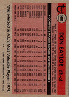 1981 Topps Don Baylor #580