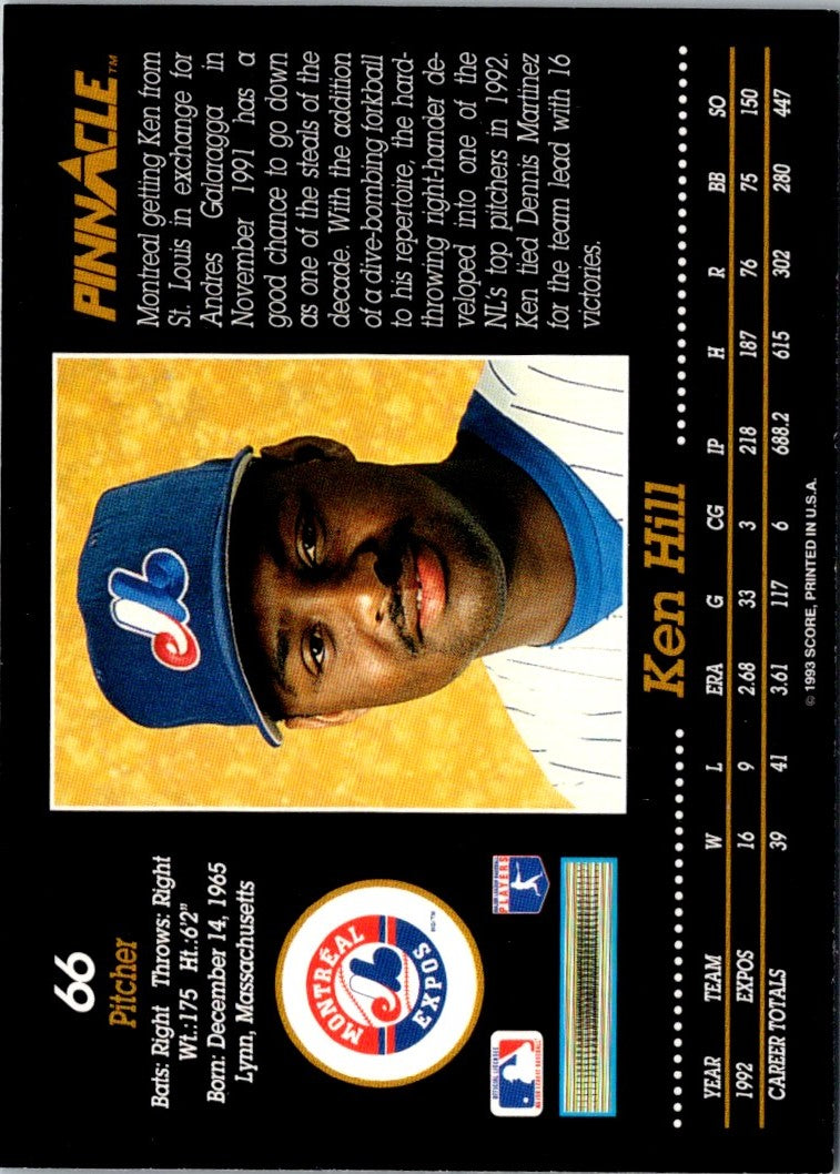 1993 Pinnacle Ken Hill