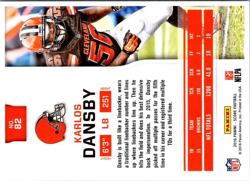 2016 Score Karlos Dansby