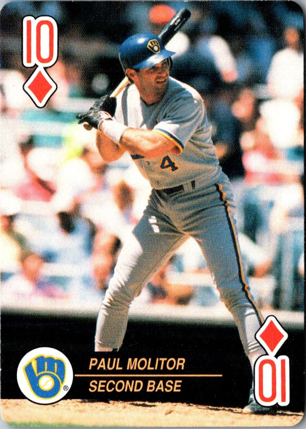 1992 U.S. Playing Card Co. Baseball Aces Paul Molitor #10