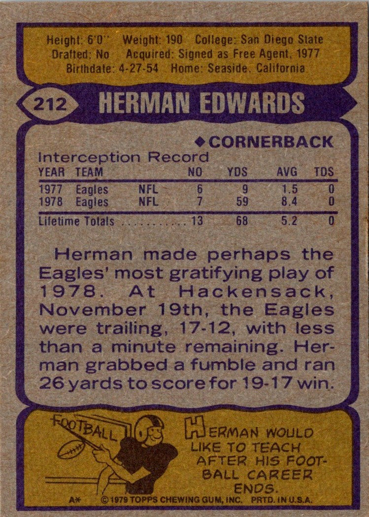 1979 Topps Herman Edwards