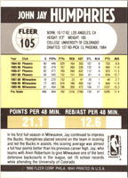 1990 Fleer Jay Humphries #105