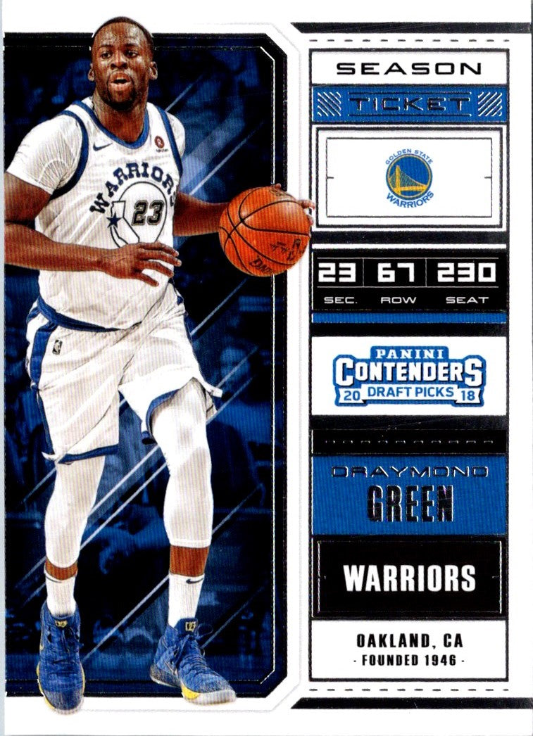 2018 Panini Contenders Draft Picks Draymond Green