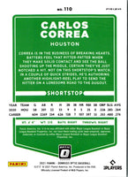 2021 Donruss Optic Lime Green Carlos Correa #110