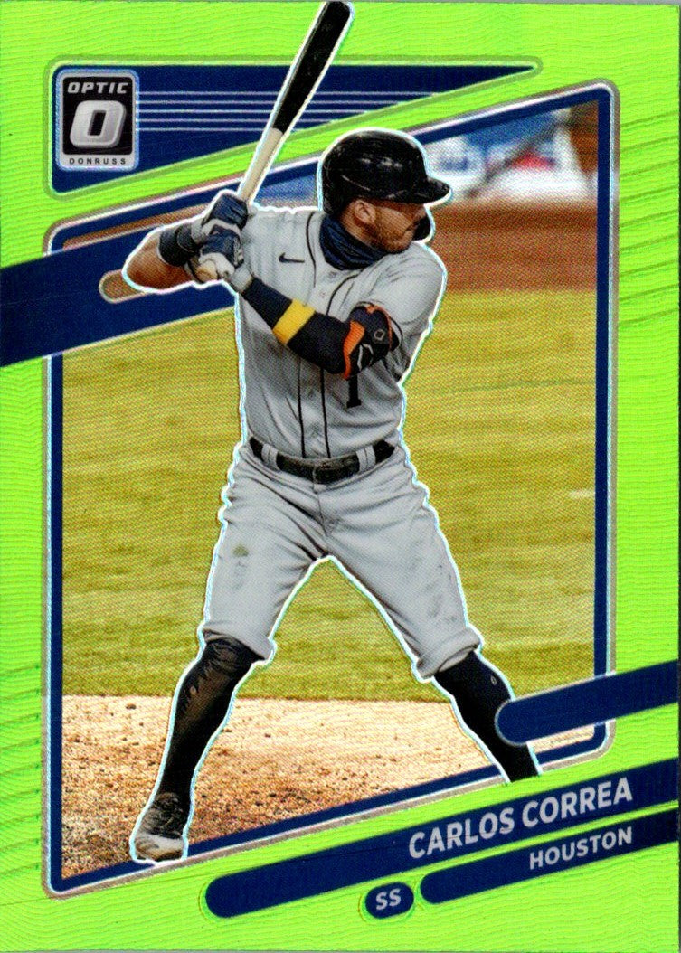 2021 Donruss Optic Lime Green Carlos Correa