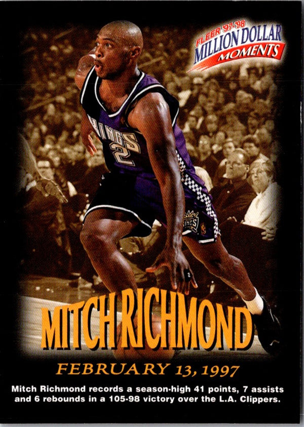 1997 Fleer Million Dollar Moments Mitch Richmond #24