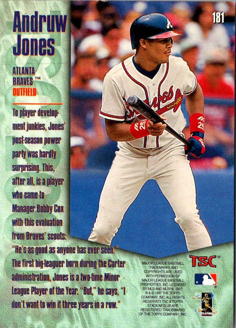 1997 Stadium Club Andruw Jones