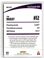 2020 Score In the Zone Red Tom Brady #IZ-TB