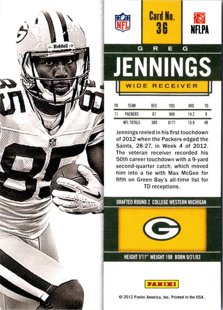 2012 Panini Contenders Greg Jennings