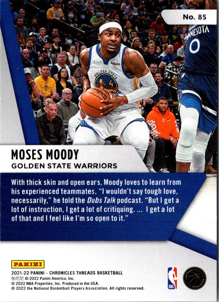 2021 Panini Chronicles Moses Moody