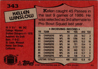 1987 Topps Kellen Winslow #343