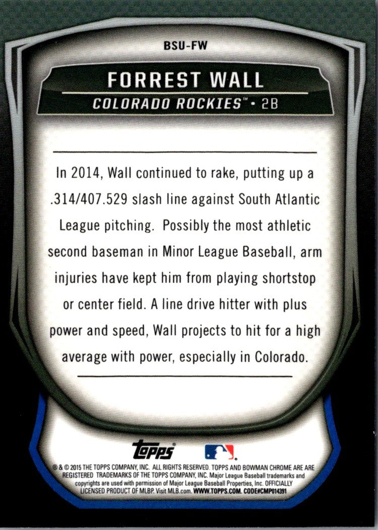 2015 Bowman Chrome Scouts Update Forrest Wall