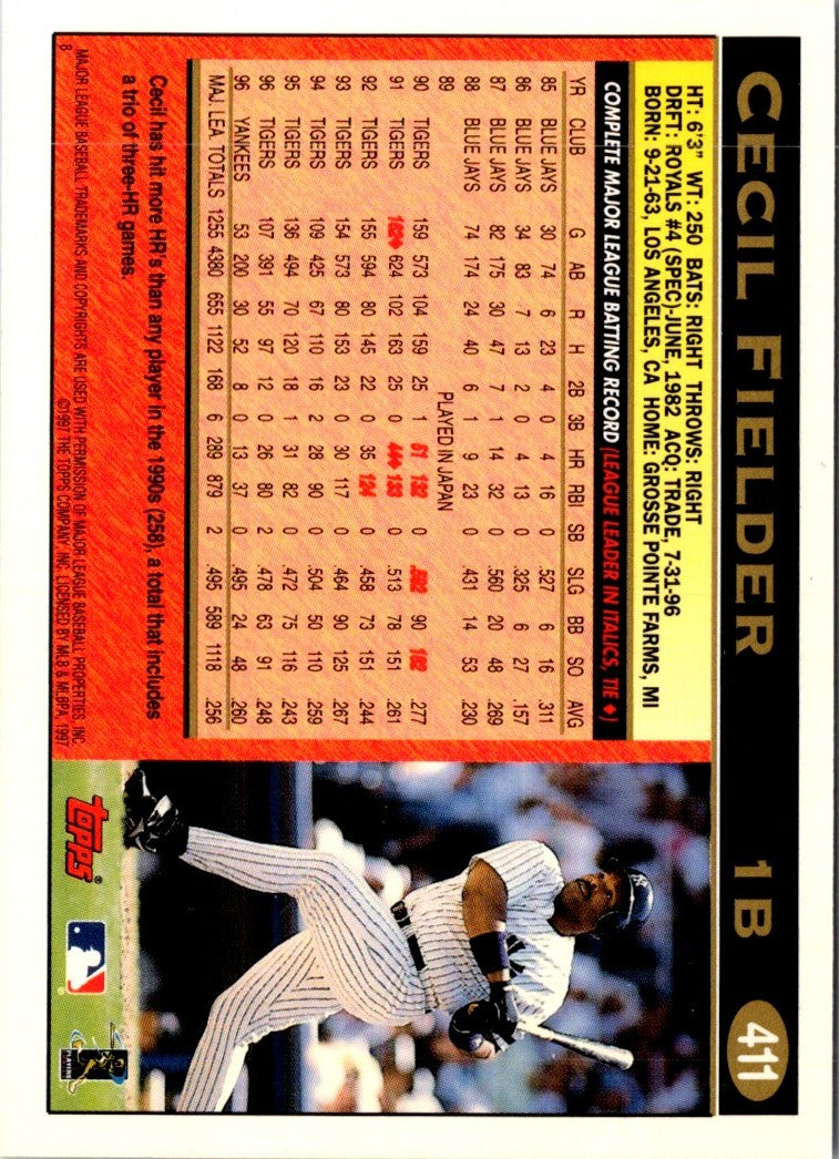 1997 Topps Cecil Fielder