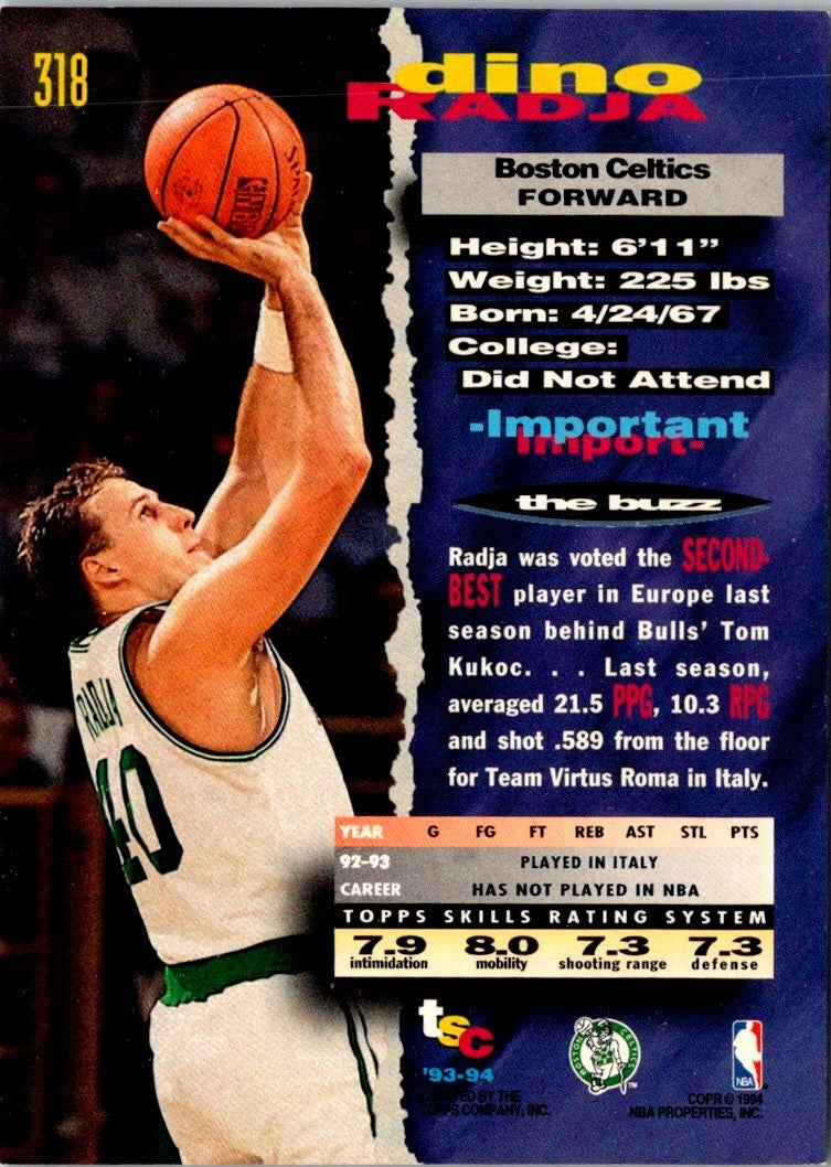 1993 Stadium Club Dino Radja