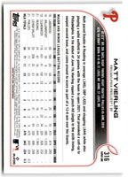 2022 Topps Matt Vierling #316 Rookie