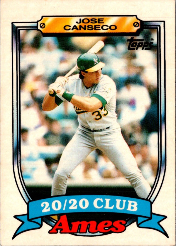 1989 Topps Ames 20/20 Club Jose Canseco #8