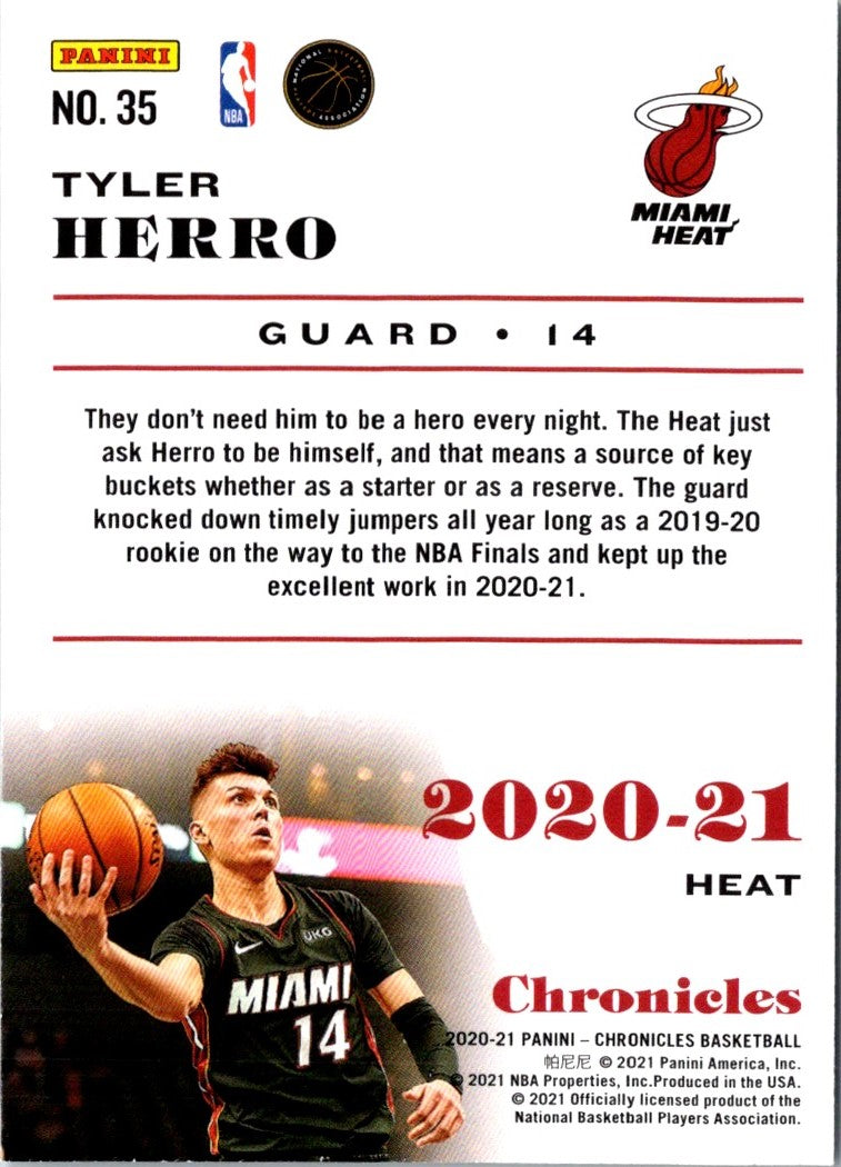 2020 Panini Chronicles Tyler Herro