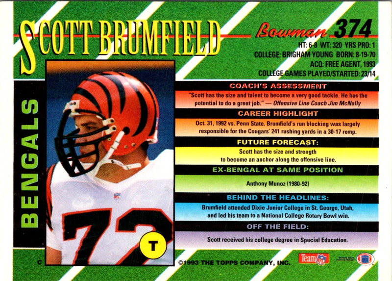 1993 Bowman Scott Brumfield