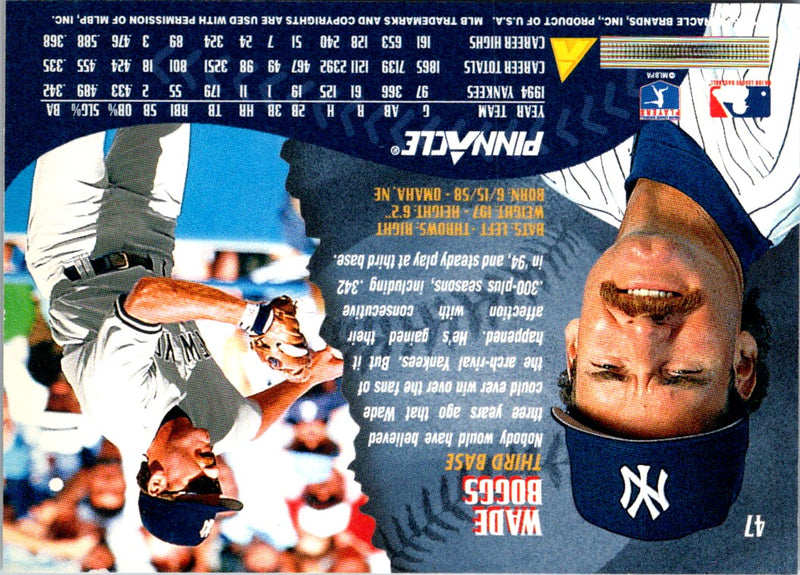 1995 Pinnacle Wade Boggs