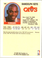 1989 Hoops Randolph Keys #181 Rookie