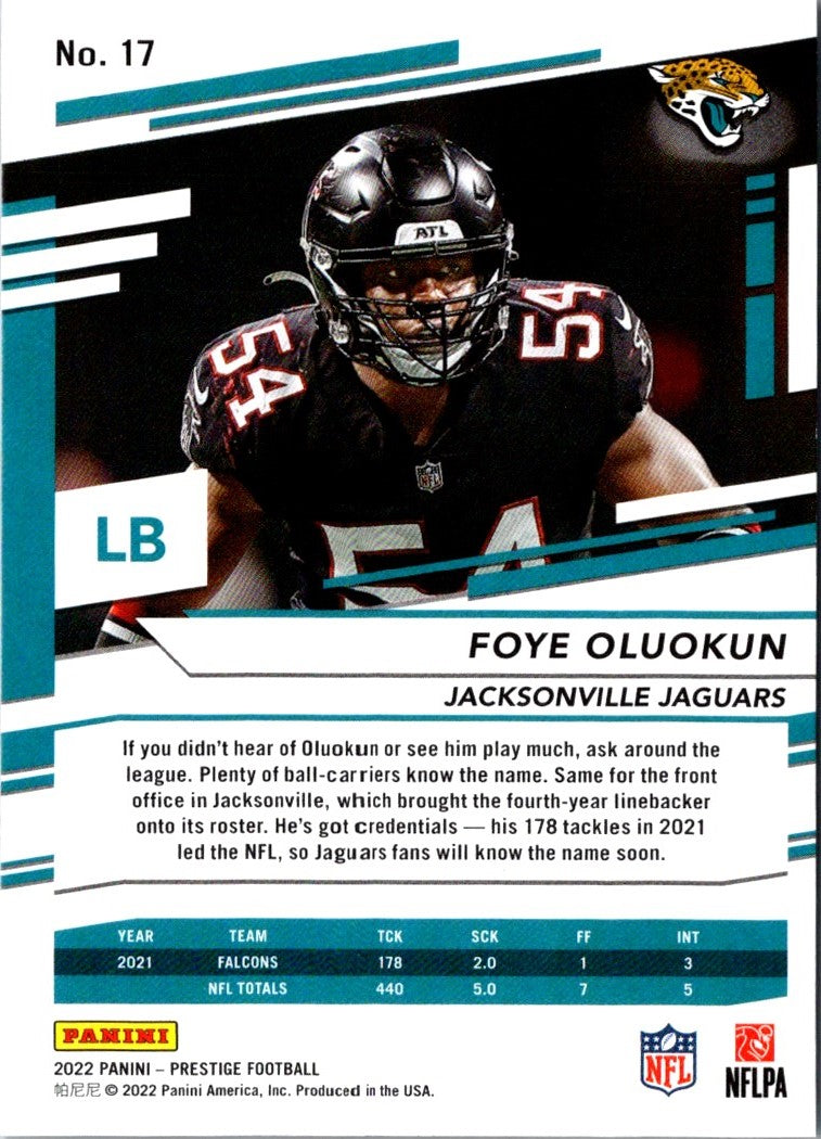 2022 Panini Prestige Foye Oluokun