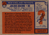 1976 Topps Julius Adams #348